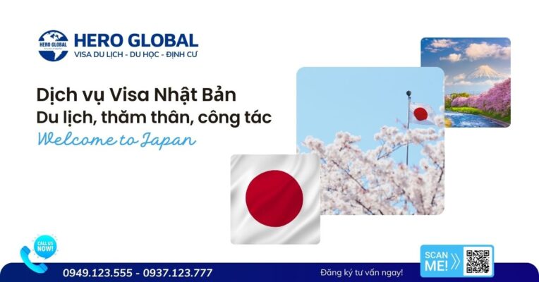 Dịch vụ xin visa Nhật Bản diện du lịch, thăm thân, công tác tại Hero Global
