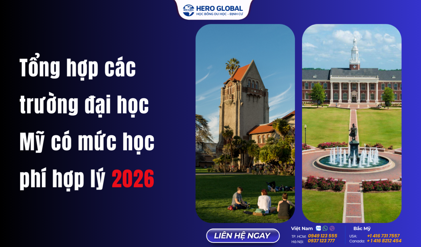 Tổng hợp các trường đại học Mỹ có học phí hợp lý 2026